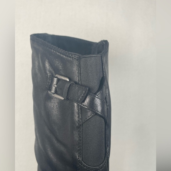 Baretraps Leather Knee High Black Woman Boots Size 7M New